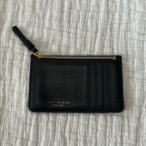 Tory Burch Black Leather Card Holder